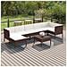 Set Divani Da Giardino 8 Pz Con Cuscini In Polyrattan Marrone - Foto miniatura 1
