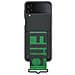 Cover In Silicone Ef-gf721tbegww Con Strap Per Galaxy Z Flip4 Sm-f721b Nero Verde - Foto miniatura 2