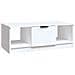 Tavolino Da Salotto Bianco 102x50x36 Cm In Legno Multistrato - Foto miniatura 2