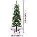 Albero Di Natale Artificiale Sottile Con Base 120 Cm Pe - Foto miniatura 7
