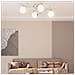 Lampada Soffitto Con Paralumi Tondi In Vetro Per 4 Luci Led G9 - Foto miniatura 1