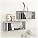 Mensole Cubo Muro 2 Pz Grigio Sonoma 60x15x23 Legno Multistrato - Foto miniatura 1