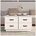 Tavolino Da Salotto Bianco 80x80x45 Cm Legno Massello Di Pino - Foto miniatura 2