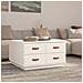 Tavolino Da Salotto Bianco 80x80x45 Cm Legno Massello Di Pino - Foto miniatura 1