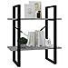 Libreria A 2 Ripiani Grigio Sonoma 60x30x70cm Legno Multistrato - Foto miniatura 5