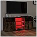 Mobile Porta Tv Con Luci Led Rovere Fumo 120x30x50 Cm - Foto miniatura 3