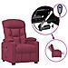 Poltrona Elettrica Reclinabile Rosso Vino In Tessuto - Foto miniatura 2