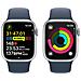 Watch Series 9 GPS + Cellular Cassa 41mm in Alluminio Argento con Cinturino Sport Blu Tempesta - S /M - Foto miniatura 8