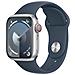 Watch Series 9 GPS + Cellular Cassa 41mm in Alluminio Argento con Cinturino Sport Blu Tempesta - S /M - Foto miniatura 1