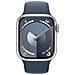 Watch Series 9 GPS + Cellular Cassa 41mm in Alluminio Argento con Cinturino Sport Blu Tempesta - S /M - Foto miniatura 2