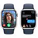 Watch Series 9 GPS + Cellular Cassa 41mm in Alluminio Argento con Cinturino Sport Blu Tempesta - S /M - Foto miniatura 6