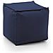 Pouf Annalaura, Pouf Multifunzione, 100% Made In Italy, Poltroncina Relax In Tessuto Imbottito, Cm 45x45h45, Blu - Foto miniatura 3