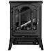 Stufa Elettrica MEK-01 con 2 Livelli di Potenza 1750-1950 W Effetto Fiamma Porta in Vetro Colore Nero - Foto miniatura 1