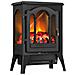 Stufa Elettrica MEK-01 con 2 Livelli di Potenza 1750-1950 W Effetto Fiamma Porta in Vetro Colore Nero - Foto miniatura 2