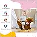 Cavallo A Dondolo Per Bambini Da 18-36 Mesi Con Suoni Realistici, 60x33x50 Cm, Marrone E Color Legno - Foto miniatura 4