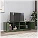 Mobili Tv 2 Pz Verde Oliva 67x39x44 Cm In Acciaio - Foto miniatura 1