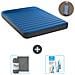 Set Materassino Gonfiabile - 203x152x22 Cm - Blu - Include Accessori Coordinati Cb20 - Foto miniatura 1