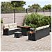 Set di Divano da Giardino  10 Pezzi con Cuscini Rattan Poliestere Nero Acacia, Set di Mobili da Giardino  3 Pezzi con Cuscini Rattan Poliestere Nero Acacia - Foto miniatura 3