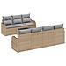 Set Divano Giardino 8 Pezzi Con Cuscini Beige In Rattan Polipropilene, Divano Giardino 2 Posti Con Ripostiglio e Cuscini Beige In Rattan Polipropilene - Foto miniatura 1