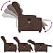 Poltrona Massaggiante Reclinabile marrone in Similpelle - Foto miniatura 5