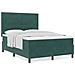 Letto con Rete a Molla e Materasso Verde Scuro 140x190 cm Velluto - Foto miniatura 4