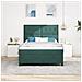 Letto con Rete a Molla e Materasso Verde Scuro 140x190 cm Velluto - Foto miniatura 5