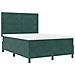 Letto con Rete a Molla e Materasso Verde Scuro 140x190 cm Velluto - Foto miniatura 6