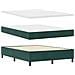 Letto con Rete a Molla e Materasso Verde Scuro 140x190 cm Velluto - Foto miniatura 7