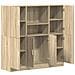 Set di Mobili da Cucina 3 pz Rovere Sonoma in Truciolato - Foto miniatura 4
