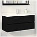 Mobile lavabo con lavabo integrato Rovere Nero in legno ingegnerizzato - Foto miniatura 2