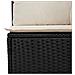 Panca Reclinabile da Giardino con Cuscini Nera in Polyrattan - Foto miniatura 8