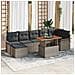Set Divano da Giardino 8 pcs Grigio Poly Rattan - Foto miniatura 2