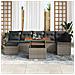 Set Divano da Giardino 8 pcs Grigio Poly Rattan - Foto miniatura 3