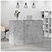 Banco Reception Grigio Cemento 155x50x103,5cm Legno Multistrato - Foto miniatura 4