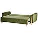 Divano Letto 3 Posti Kvam Tessuto Verde Con Contenitore - Foto miniatura 4