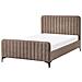 Letto Bouclé Lunan 120 X 200 Cm Tortora - Foto miniatura 3