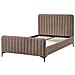 Letto Bouclé Lunan 120 X 200 Cm Tortora - Foto miniatura 4