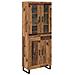Credenza 2 pcs Legno vecchio Legno Stratificato e Vetro - Foto miniatura 1