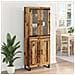Credenza 2 pcs Legno vecchio Legno Stratificato e Vetro - Foto miniatura 4