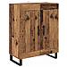 Credenza 2 pcs Legno vecchio Legno Stratificato e Vetro - Foto miniatura 6