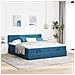 Struttura Letto Pouf con Materassi 160x200 cm Velluto - Foto miniatura 3
