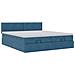 Struttura Letto Pouf con Materassi 160x200 cm Velluto - Foto miniatura 6