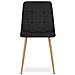 Sedia PYRA - Moderna sedia imbottita in velluto nero per soggiorno e ufficio - Foto miniatura 2