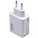 Caricabatterie Originale Casa Mdy-15-ek 90w Fast Turbo Charge Usb White Bulk Per Smartphone - Foto miniatura 5