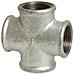 Raccordo A Croce In Ghisa Malleabile Zincata 1 Pollice - Foto miniatura 1