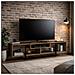 Silo Supporto Tv In Effetto Legno E Nero Con Contenitore - 149 Cm - Foto miniatura 5