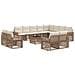 Set Divano da Giardino 13 pcs Beige e Bianco Crema polyrattan - Foto miniatura 1