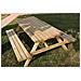 Set Birreria Da Giardino In Legno Di Conifera Pic Nic 180x150x70cm - Foto miniatura 1