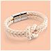 Bracciale da Donna in Pelle Premium, ""Knot"", 16cm, Rosa - Foto miniatura 3