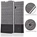 Custodia Compatibile Con Nokia Lumia 640 In Grigio Nero - Coperchio Protettiva Con Chiusura Magnetica, Funzione Stand E Tasca Per Le Carte - Foto miniatura 5